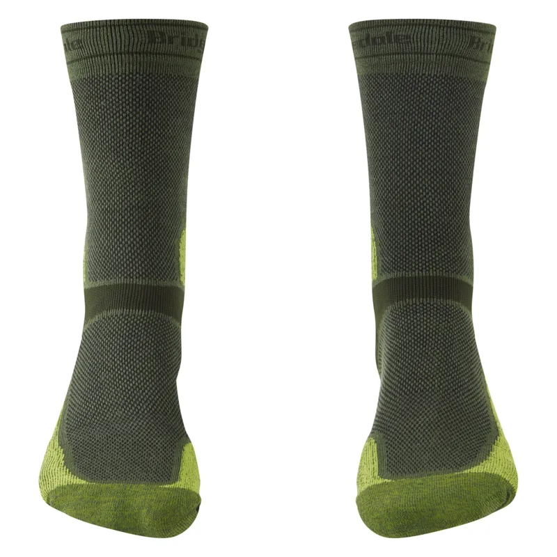 Bridgedale Summer Weight T2 Coolmax Sport MTB Socks Dark Green/Lime-1